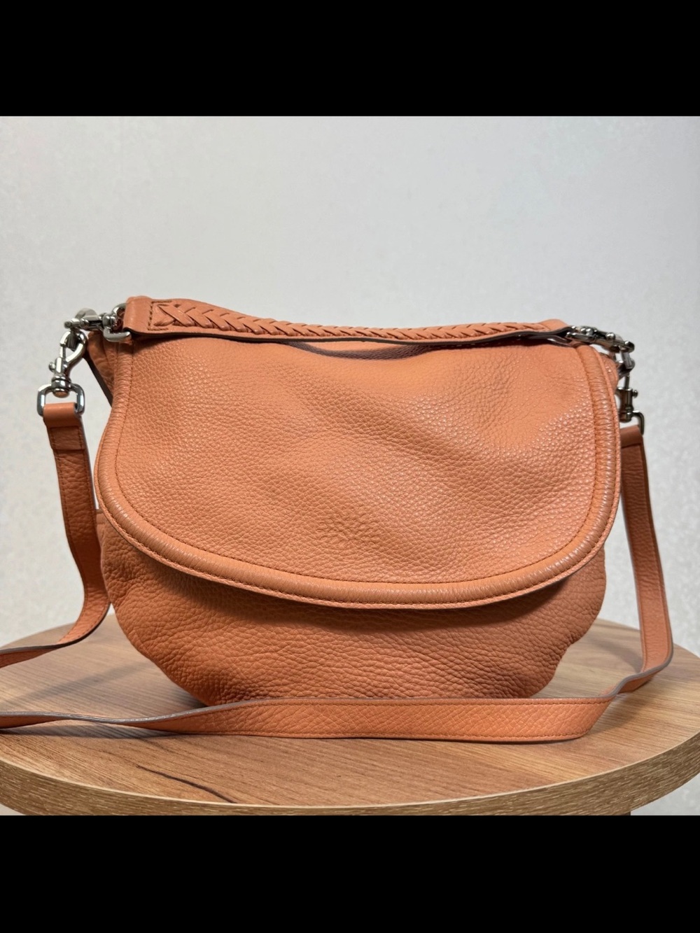 Mulberry Peach-Tone Pebbled Leather Shoulder Bag